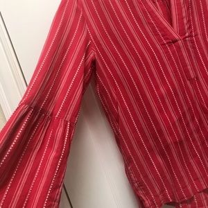 Cotton, light weight Red blouse